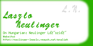 laszlo neulinger business card